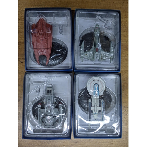 42 - Twelve Star Trek boxed space craft models to include USS Saratoga, NCC-31911, Nightingale, Jem Hadar... 