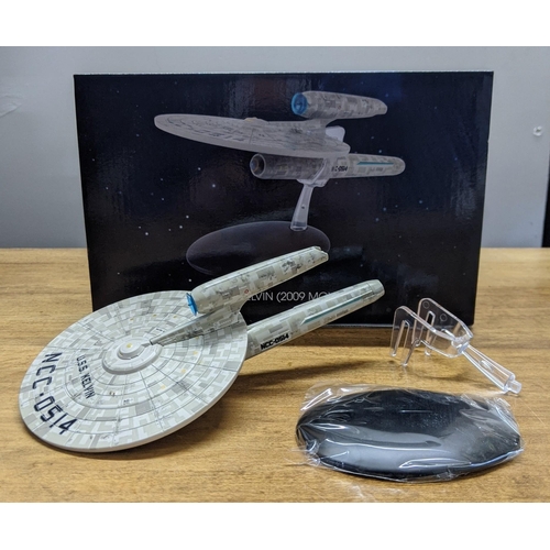 48 - Five Star Trek boxed spacecraft models to include Relay Station 47, Sona Collector, T'Plana-Hath Vul... 