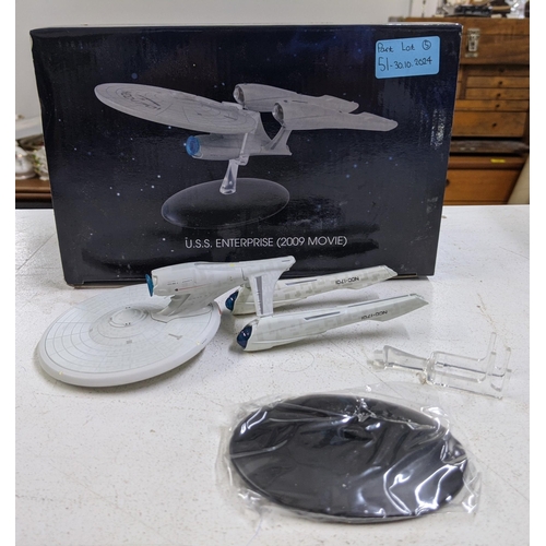 51 - Five Star Trek boxed model spacecrafts to include Sona Battleship USS Vengeance, USS Enterprise (200... 