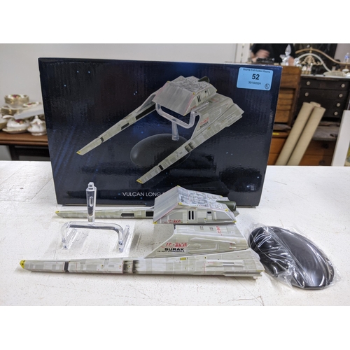 52 - Five Star Trek boxed model spacecrafts to include Regula 1 USS Enterprise NCC-1701 (Star Trek Beyond... 