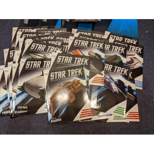 55 - Approximately 200 Star Trek The Official Collection magazines to include Gold USS Enterprise NCC-170... 