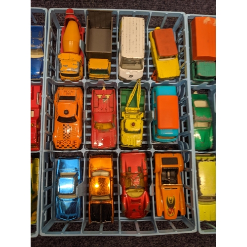 70 - Approximately 48 vehicles including cars, vans, lorries, motorbikes and hovercraft, all Matchbox mod... 