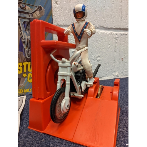 72 - A boxed Evil Knievel Gyro powered motor stunt cycle and rider, with the original instructions
Locati... 