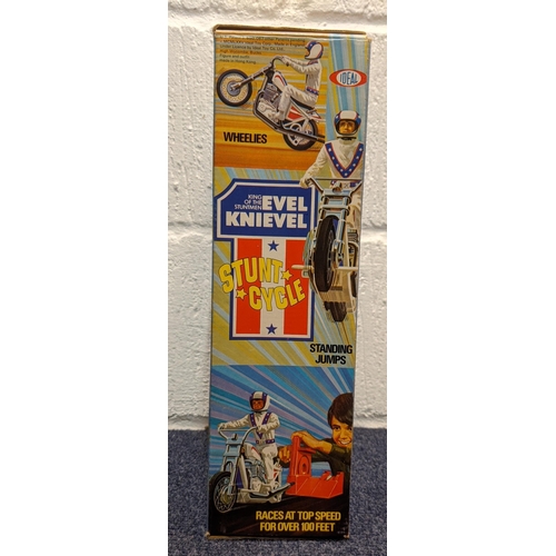 72 - A boxed Evil Knievel Gyro powered motor stunt cycle and rider, with the original instructions
Locati... 