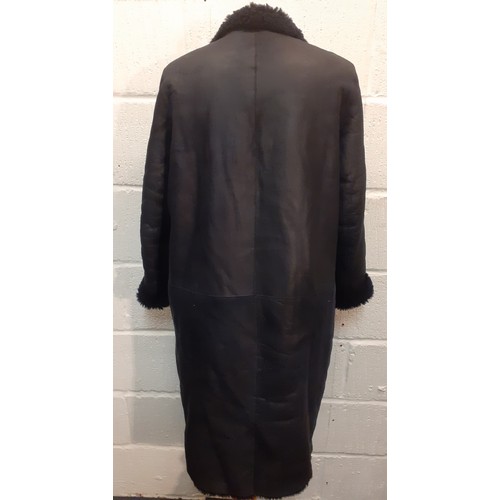 22 - Karl Donoghue-A black cashmere touch calfskin ladies reversible coat, style CMVCTW8 with front press... 