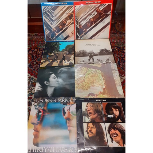 186 - A quantity of Beatles records and individual band member records to include George Harrison's 'All T... 