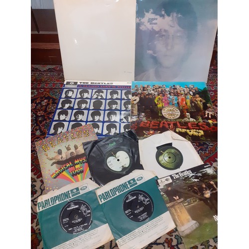 186 - A quantity of Beatles records and individual band member records to include George Harrison's 'All T... 