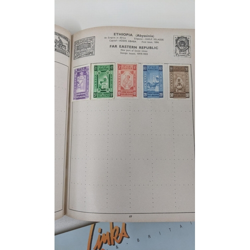 165 - Stamps form around the world in a selection of part filled albums to include commonwealth and commem... 