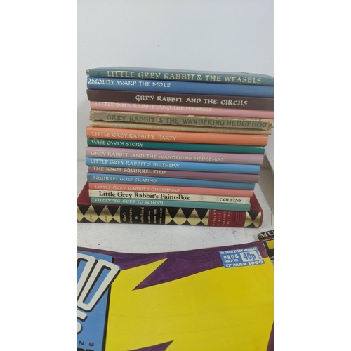 204 - A mixed lot to include Marvel comics and others, Classic Car magazines, mixed children's books and a... 