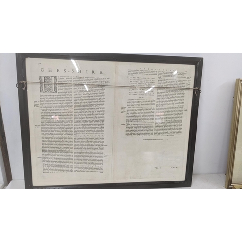 206 - A 17th century map of Cheshire engraved with colour, framed and glazed, 58cn x 46cm
Location: LWB
If... 