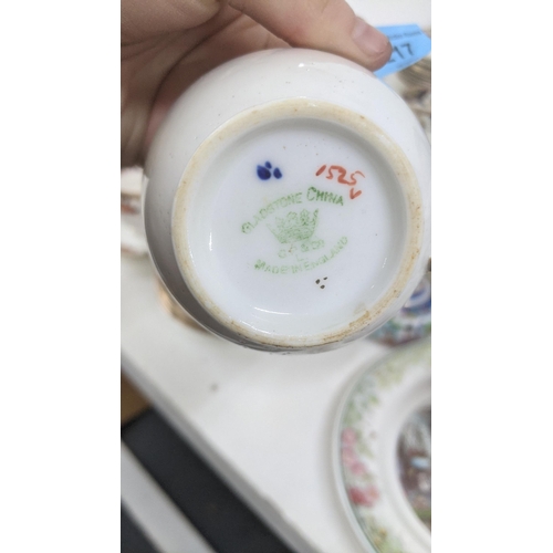 217 - Mixed ceramics to include part tea/dinner service, wash bowl, Villeroy and Boch Foxwood Tales cup an... 