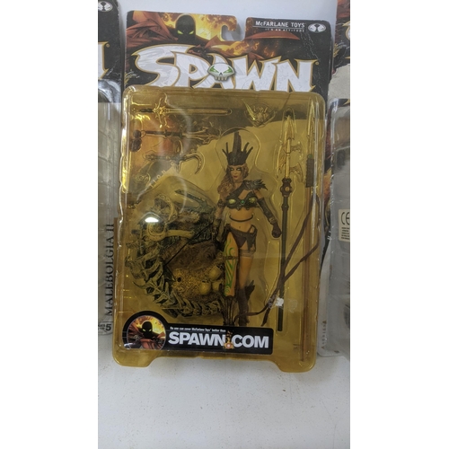 219 - Spawn toys to include three toys and a full album of Spawn collectors cards
Location: 5-4
If there i... 