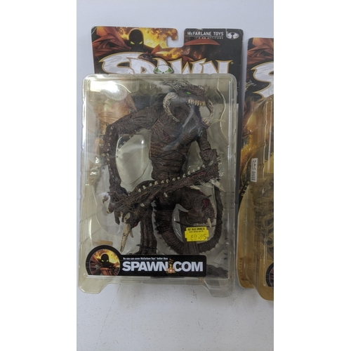 219 - Spawn toys to include three toys and a full album of Spawn collectors cards
Location: 5-4
If there i... 