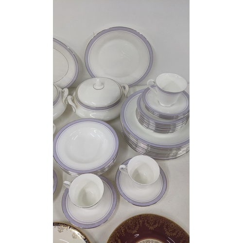 3 - A Royal Doulton Lilac Time pattern part dinner/tea service to include two tureens, platter, cups and... 