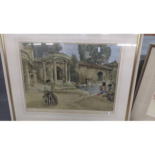 367 - Three framed and glazed Sir William Russel Flint signed prints to include one example depicting a wo... 