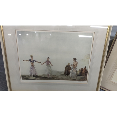 367 - Three framed and glazed Sir William Russel Flint signed prints to include one example depicting a wo... 