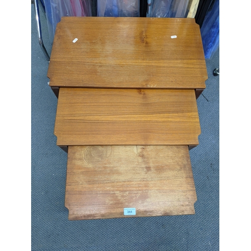 344 - A mid 20th century teak nesting set of tables
Location: RWM
If there is no condition report shown, p... 