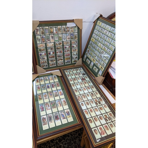 267 - Framed sets of collectors cards to include Poultry by John Player & Son 1931, Air Raid Precautions, ... 