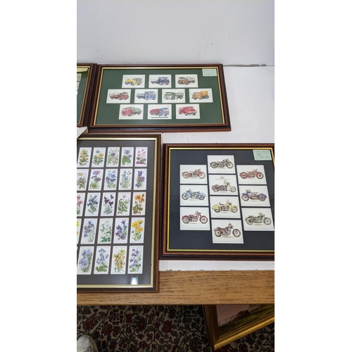 267 - Framed sets of collectors cards to include Poultry by John Player & Son 1931, Air Raid Precautions, ... 