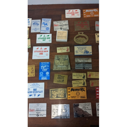 308 - A collection of plaques from historical vehicle events, mostly form the Berkshire and Hampshire area... 