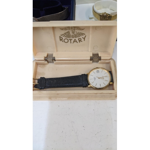 402 - A collection of boxed wristwatches to include a hallmarked silver Tissot ladies wristwatch, a boxed ... 