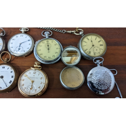 405 - A group of pocket watches to include a gold coloured Ingersoll Triumph, a West End watch 'Matchless'... 