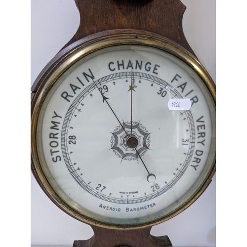 464 - Tw early 20th century barometers in decorative oak frames Location: LWF
If there is no condition rep... 