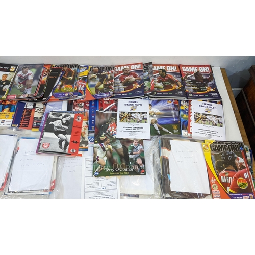 58 - A large collection of Rugby League programmes to include London Crusaders 1990-1991 season, Big Leag... 