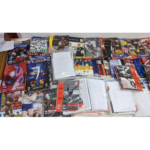 58 - A large collection of Rugby League programmes to include London Crusaders 1990-1991 season, Big Leag... 