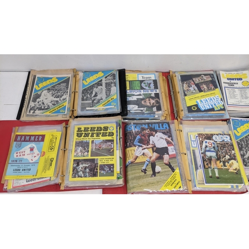 60 - A large collection of Leeds United football programmes dating from 1966-1984, filed chronologically ... 