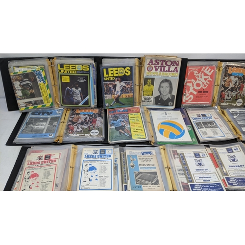 60 - A large collection of Leeds United football programmes dating from 1966-1984, filed chronologically ... 