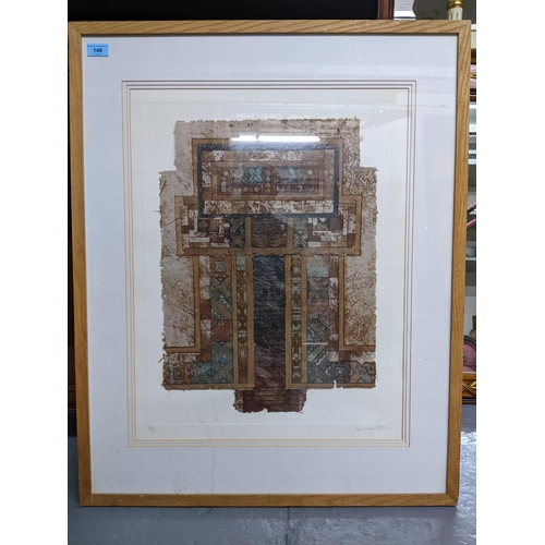 146 - Jean Davey Winter - a signed limited edition textile print numbered 6/10, and signed in pencil to lo... 