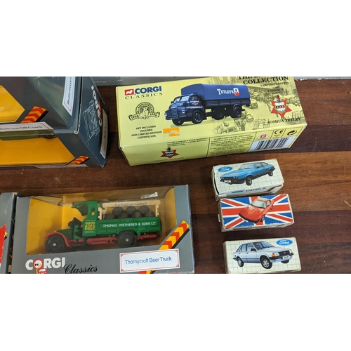 315 - A collection of diecast model vehicles to include a boxed Corgi Classics Thornycroft Beer Truck in W... 