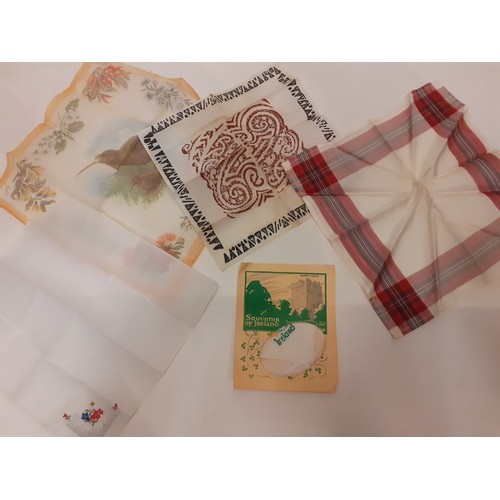 115 - A group of vintage souvenir and collectable handkerchiefs to include a Stoffels example with an imag... 