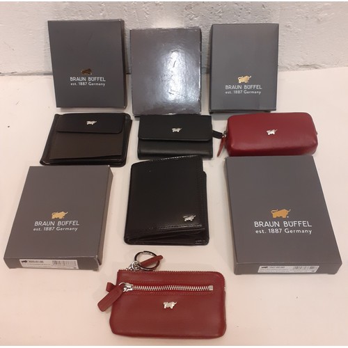 112 - A group of 5 Braun Buffel small leather goods in original boxes. Location: R1-4
If there is n o cond... 