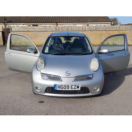 473 - A 2009 Nissan Micra Pure Drive 1.2 Reg no: HG09 EZM, 105,673 miles, silver, petrol, manual, MOT unti... 