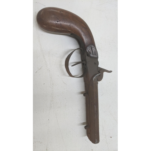 386 - A 19th century double barrelled pistol A/F Location: LWM
If there is no condition report shown, plea... 