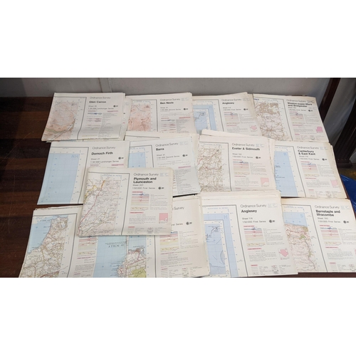 472 - A collection of Ordnance Survey maps, mainly from the 1970s and 1980s, to include Sheet 15 Loch Assy... 