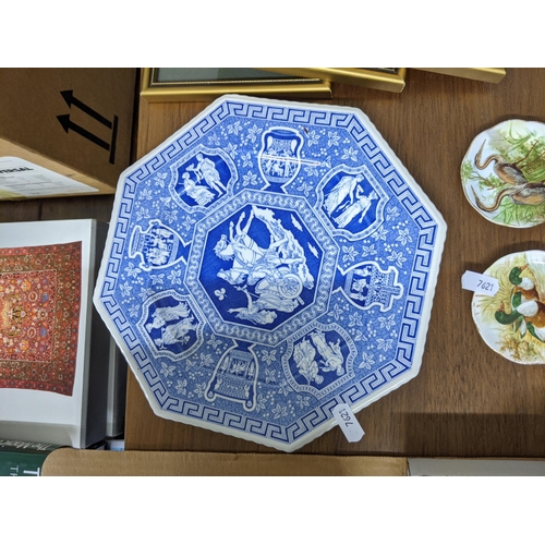 415 - Mixed ceramics and china to include picture plates, ducks, Spode Capodimonte flower and others, alon... 