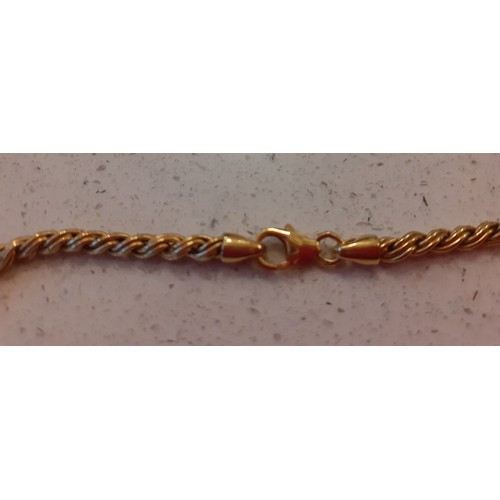 11 - A 9ct gold necklace having a tassel design, stamped 375 to link and fastening, 9g. Location:Cab 2
If... 