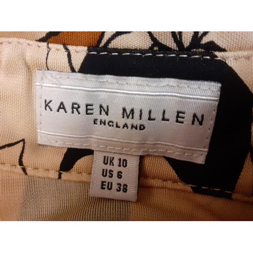 18 - Karen Millen and Von Furstenburg- A Karen Millen black taffeta knee length skirt UK10, a black lace ... 