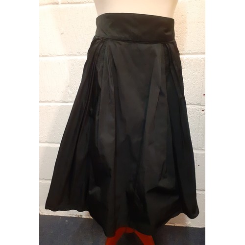 18 - Karen Millen and Von Furstenburg- A Karen Millen black taffeta knee length skirt UK10, a black lace ... 