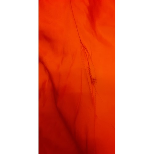 15 - Aquascutum for Harrods- A 1970's ladies orange/red fitted coat having 2 side pockets with 5 gold col... 