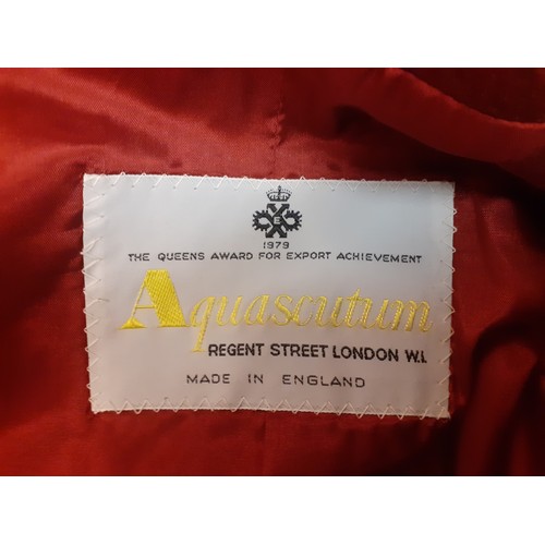 16 - Harrods and Auascutum- Two late 20th Century ladies jackets comprising a Harrods red woollen Rex Tru... 