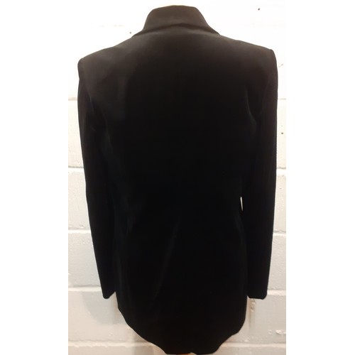 17 - Paul Smith- A ladies black velvet jacket European size 46 together with an M&S Per Una fuchsia pink ... 