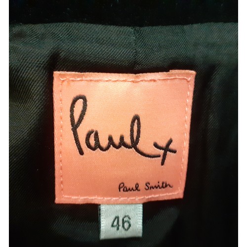 17 - Paul Smith- A ladies black velvet jacket European size 46 together with an M&S Per Una fuchsia pink ... 