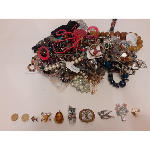 145 - A large quantity of modern and vintage fashion jewellery and collectables to include a south Lancash... 