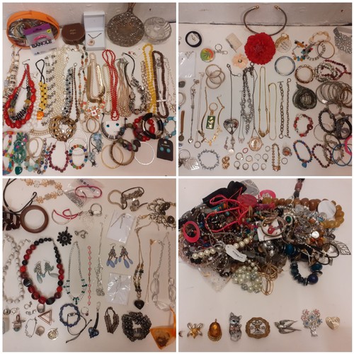 145 - A large quantity of modern and vintage fashion jewellery and collectables to include a south Lancash... 