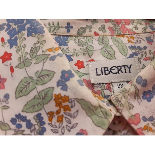 148 - Liberty-Three 1970's Liberty ladies blouses UK18, together with a Liberty skirt, unfinished requirin... 