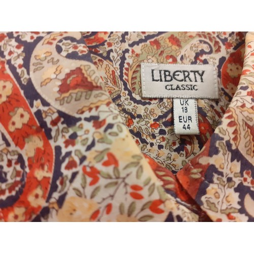 148 - Liberty-Three 1970's Liberty ladies blouses UK18, together with a Liberty skirt, unfinished requirin... 